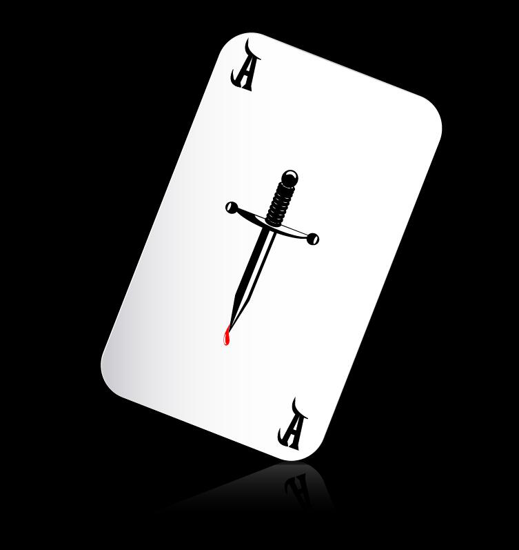 A playing cards with black background vector 02