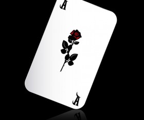 A playing cards with black background vector 04