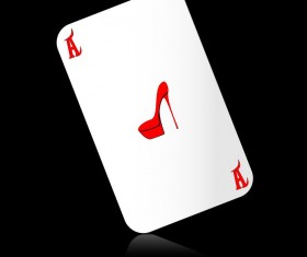 A playing cards with black background vector 05