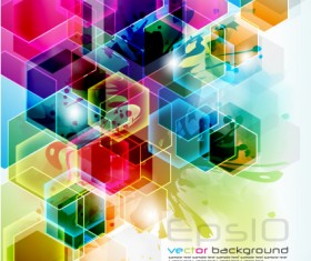 Abstract background with colored grunge vector
