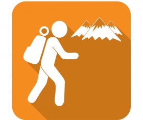 Adventure tourist icon