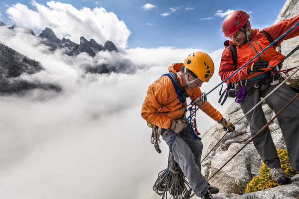 Alpine climbers Stock Photo
