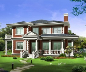 American country house Stock Photo