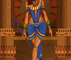 Ancient egyptian styles vector material 06