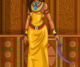 Ancient egyptian styles vector material 07