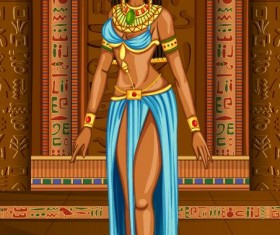 Ancient egyptian styles vector material 09