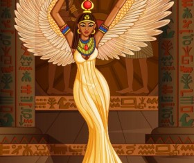 Ancient egyptian styles vector material 10