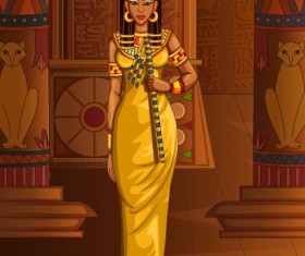 Ancient egyptian styles vector material 11