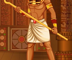 Ancient egyptian styles vector material 12