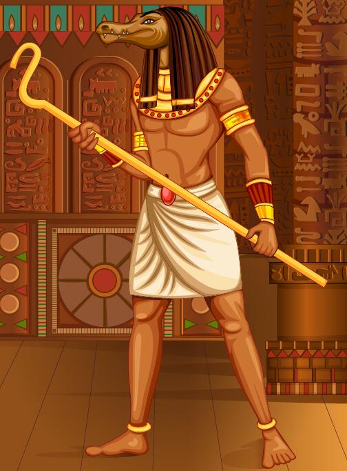 Ancient egyptian styles vector material 12
