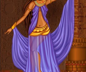 Ancient egyptian styles vector material 15