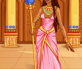 Ancient egyptian styles vector material 17