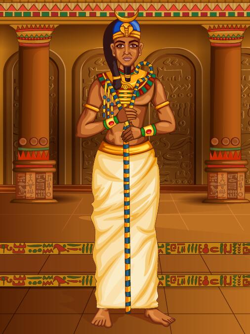 Ancient egyptian styles vector material 18