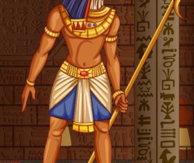 Ancient egyptian styles vector material 19