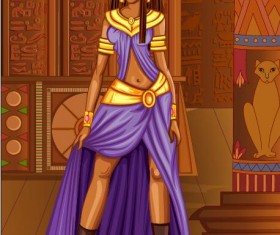 Ancient egyptian styles vector material 20