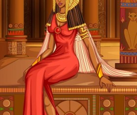 Ancient egyptian styles vector material 22