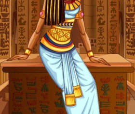 Ancient egyptian styles vector material 23