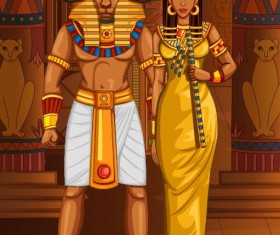 Ancient egyptian styles vector material 24