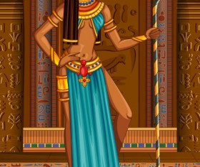 Ancient egyptian styles vector material 25