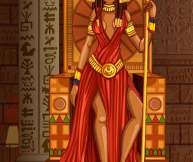 Ancient egyptian styles vector material 26