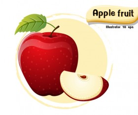 Apple fruit illustration vector