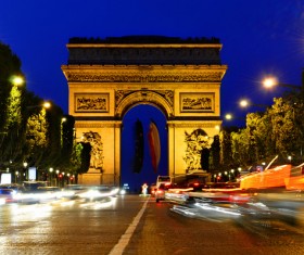 Arc de Triomphe bright light Stock Photo