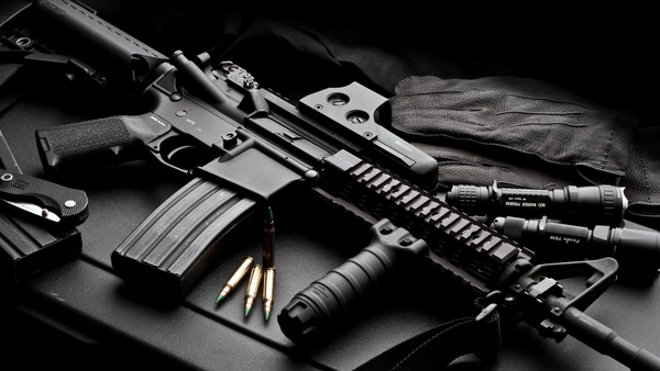 Automatic rifle Stock Photo
