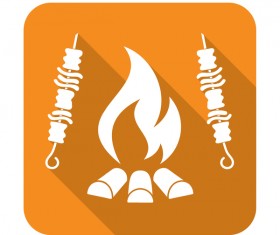 Barbecue firemeat icon