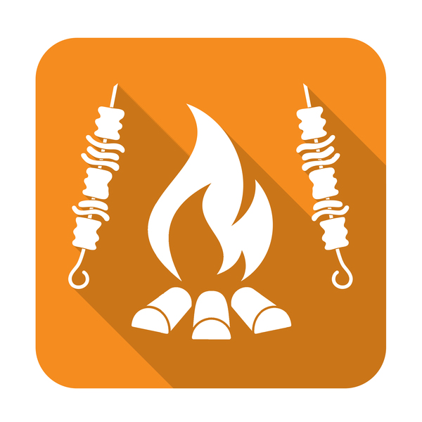 Barbecue firemeat icon