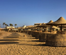 Beach shade house Stock Photo