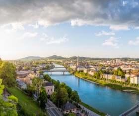 Beautiful city of Austria Stock Photo 07
