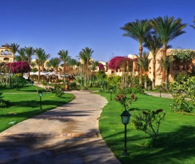 Beautiful environment resort Stock Photo