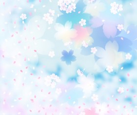 Beautiful floating flowers background Stock Photo