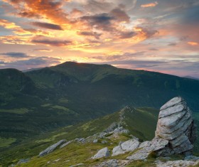 Beautiful mountains and rivers Stock Photo