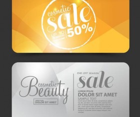 Beauty discounts card vector