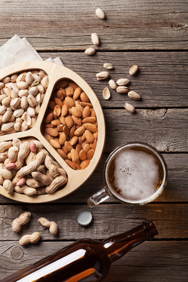 Beer with peanut nuts Stock Photo 01