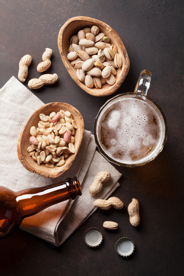 Beer with peanut nuts Stock Photo 02