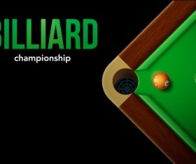 Billiard championship game background vector 01