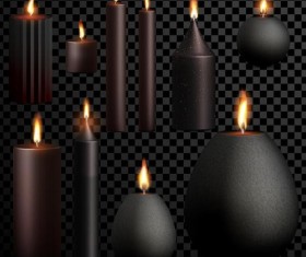 Black candle vector material