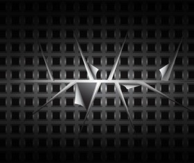 Black plaid pattern with tearing background vector