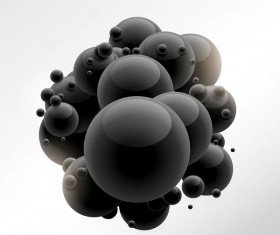 Black sphere with modern background vector 01