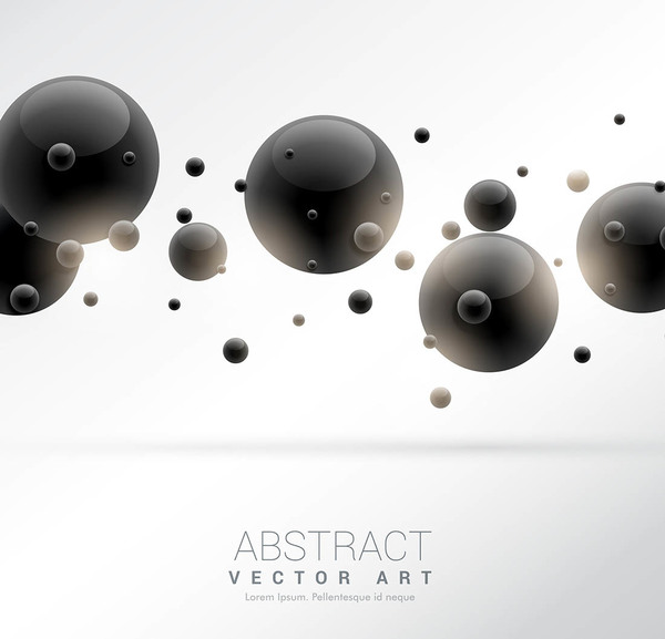 Black sphere with modern background vector 02