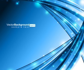 Blue abstract background with light dots vector