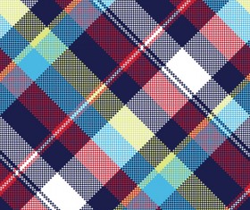 Blue check pixel fabric texture seamless pattern vector 02