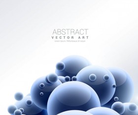 Blue sphere with modern background vector 01