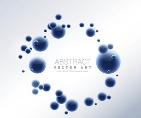 Blue sphere with modern background vector 02