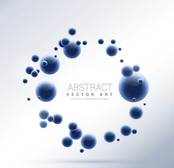 Blue sphere with modern background vector 02