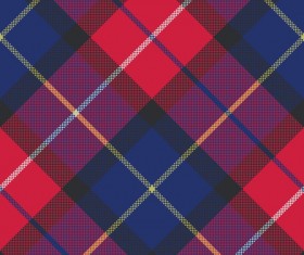Blue tartan pixel fabric texture seamless pattern vector