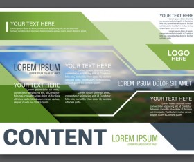Blue with green styles flyer and cover brochure vector template 01