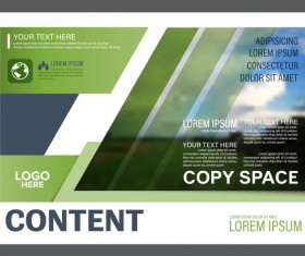 Blue styles company brochure template vectors 09 free download